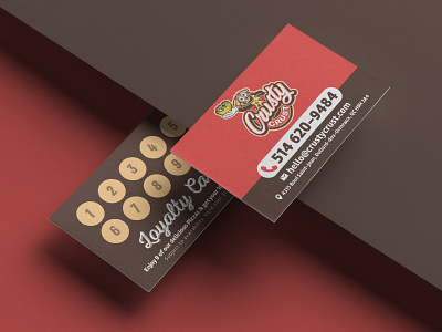 CrustyCrust Pizza Branding design business card pizza card