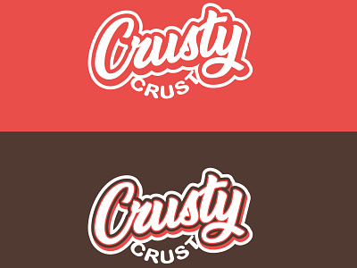 CrustyCrust Pizza Branding design logo design pizza card