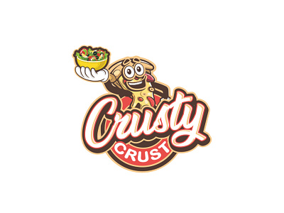 CrustyCrust Pizza Branding design Logo design