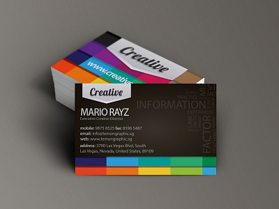 Creative Business Card Design Black brand branding business business card card clean colorful business card colors corporate corporate business card fantasy