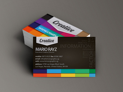 Creative Business Card Design Black
