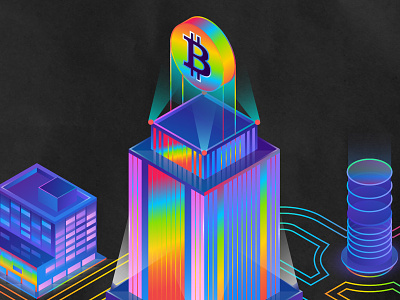Another Coder Blockchain developer Rainbow Branding logo design