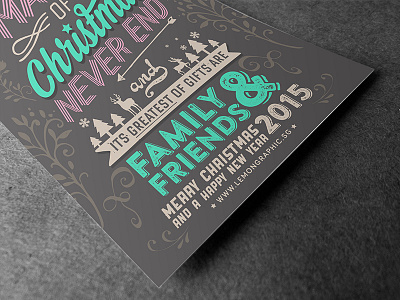 Merry Christmas Typography New Year Card 2015 2015 card christmas christmas2015 letterpress merrychristmas newyear newyear2015 newyearday typography xmas