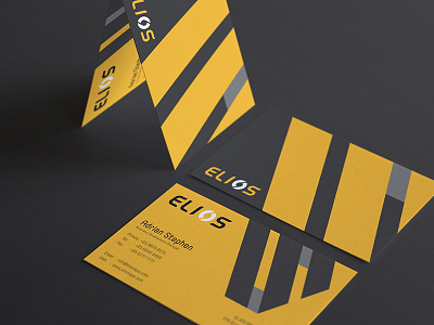 Elios Branding Corporate Identity black brand branding business businesscard identity letterhead logo logotype namecard vi yellow