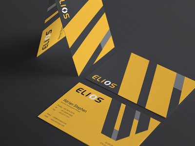 Elios Branding Corporate Identity black brand branding business businesscard identity letterhead logo logotype namecard vi yellow