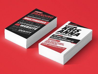 Matator Red Typography Business Card Design