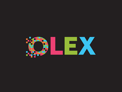 Olex Logo colorful identity logo logotype olex personal pixel pixelated rainbow symbol