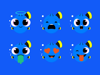 Finding Dory emoji by Lemongraphic on Dribbble