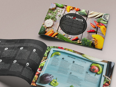 Chefatwork tri-fold brochure landscape branding brochure chefatwork fb franchising landscape layout magazine portfolio sg singapore