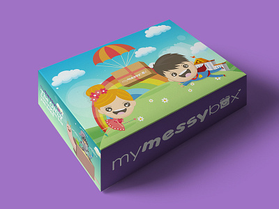 Mymessybox Branding box boy characterdesign children craftwork cute flyer girl graphic design mymessybox website
