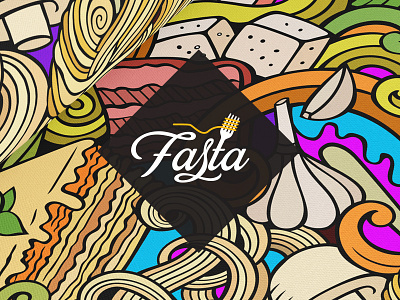 Fasta Singapore restaurant branding cafe culinary fasta identity italian cuisine logo menu pasta restaurant singapore spaghetti vi
