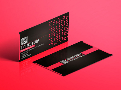 Hot pink business card design