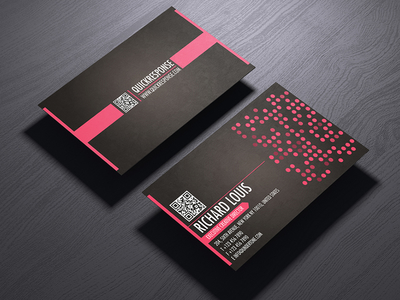 Hot pink business card design black card business card clean corporate card creative hot pink namecard neon business card pink card textured