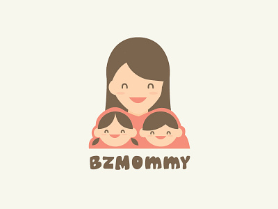 Bzmommy logo busy bzmommy bzmummy children kid logo logotype mommy mother mummy