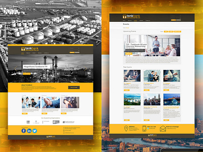 Tankbank International Website Design chemical design international logistic oil oilandgas storage tankbank web webdesign website yellow