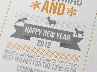 Merry Christmas Card 2012 2012 christmas christmas card christmas typography happy new year card merry christmas new year orange card typography card year 2012