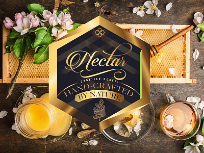 Nectar honey packaging branding bee croatia gold hive honey honey packaging jar natural nectar packaging yellow