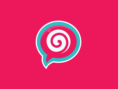 Picocandy Logo Design blue candy chat logo neon pico pink stickers swirl turquoise