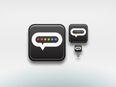 Icon design for Another Coder app black icon button code coder colorful icon icon design logo quote rainbow star