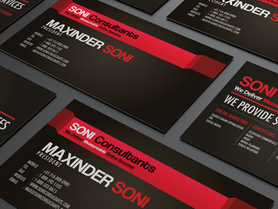 Soni Consultant Business Card Design