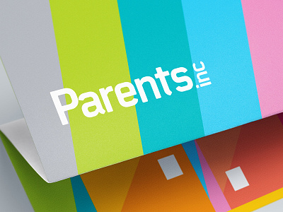 Parents Inc Logo Design brand branding businesscard castle colorful father inc logo mother parent parents rainbow