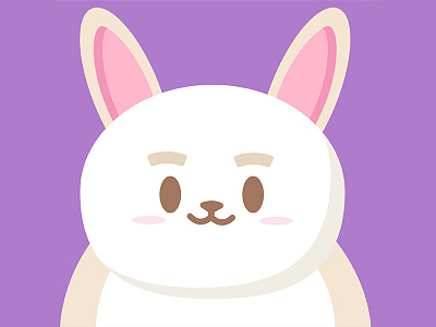 Bunny Rabbit Character Design bunnies bunny carrot character cute ear logo mascot rabbit white