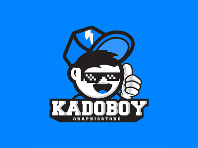 Kadoboy Logo Dribbble blue boy business card cap card graphic kadoboy logo logotype onlinestore template thuglife