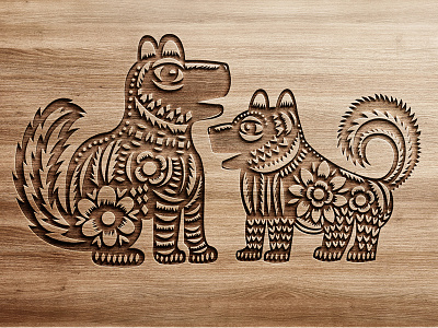 Chinese new year 2018 year of the Dog illustration