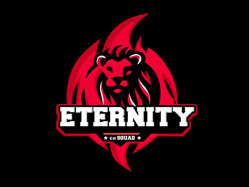 Eternity Esport Logo game cool eternity flame squad red fire lion logotype logo esport
