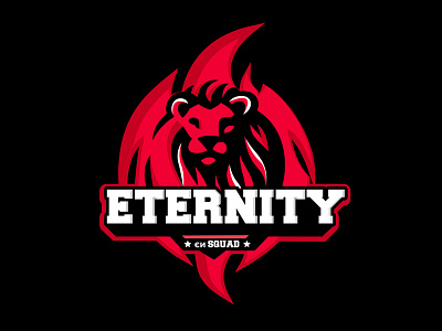 Eternity Esport Logo cool esport eternity fire flame game lion logo logotype red squad