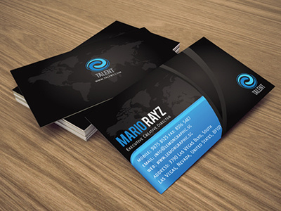 Talent corporate business card blue card brand branding business business card card clean colorful business card colors corporate corporate business card hr card human resource landscape minimalism modern name card portrait print ready professional professional card talent template