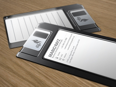 Floppy Disc Business Card Design