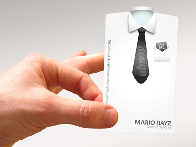 Tailored Shirt Business Card Design business card call me corporate card die cut green business card leaf business card namecard print shirt business card tie