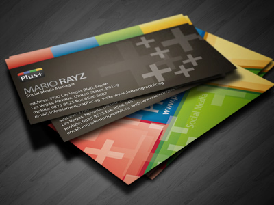 Google Plus+ Business card by Lemongraphic on Dribbble