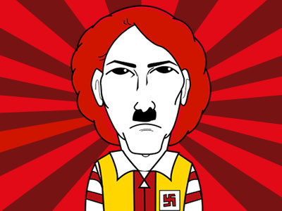 Adolf Hitler Ronald Macdonalds adolf hitler character design french fries fries germany hitler mac macdonalds red hair ronald macdonalds spiral yellow man
