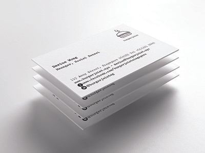 Burger Joint Singapore white business card