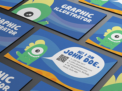 Graphic monster business card design