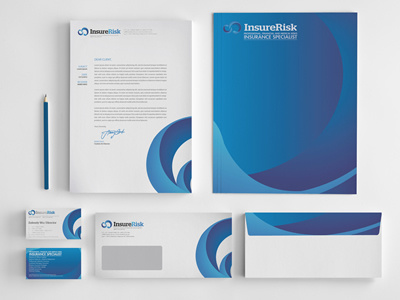 Insurerisk Corporate Identity Branding branding business card corporate identity envelope design folder insurerisk letterhead logo