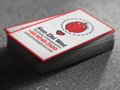 Red pigeon studio business card design