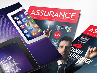 Assurance Magazine assurance book brochure editorial insurance magazine layout magazine