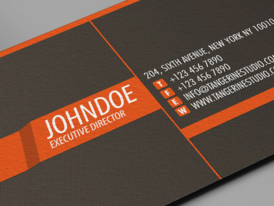 Tangerine Studio Business Card Design