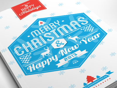 Typography Merry Christmas Card 2013