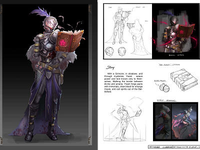 The Knight concept ART armor book character color concept drawing enviroment game games grimoire helmet illustration knight magic