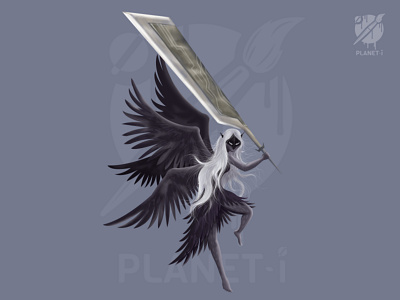 RAvEN GIRL charecter design concept art dark angel fantasy art illustration raven raven girl