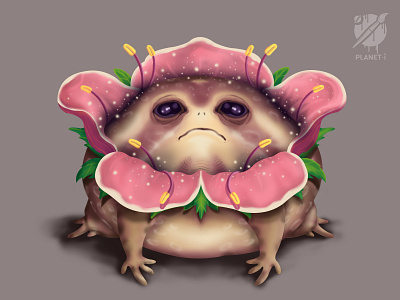 I'm FLOWROG charecter design creature fantasy character fantasy creature flower frog frog illustration