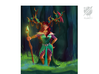 Jungle Queen charecter design fantasy art forest illustration jungle