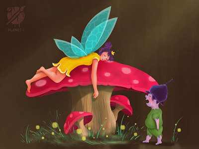 Fairy & Gnome... charecter design child book illustration fairy fantasy environment gnome illustration mashroom