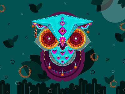 BOISHAKHI mask (OWL) charecter design game graphic design illustration typography