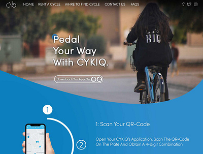 Cykiq Website Design design flat graphics design minimalist mobile app ui design professional ui unique ux web design website website conept website design
