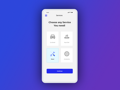 Car Services Mobile App UI Design car service app mobile app design mobile app design ideas mobile ui uiux